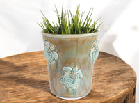 Stoneware Turtle Hatchlings Planter