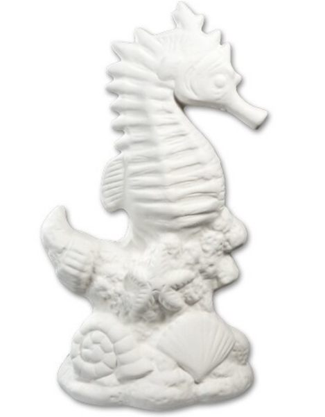Seahorse with Coral & Shells