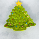 Vintage Christmas Tree Plate