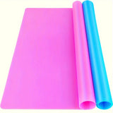 Nonstick Silicone Craft Sheet Art Mat  For Painting And Doodling - Non-Slip, Easy Clean Surface - Pink or Blue