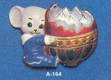 Alberta Mice Mouse Ornament Collectible A-164 - Mouse w/Broken Ornament 3 5/8"" High