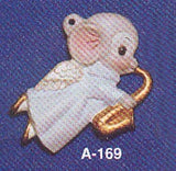 Alberta Mice Mouse Ornament Collectible A-169 - Angel Mouse w/ Saxophone 3 5/8"" High