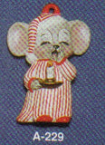 Alberta Mice Mouse Ornament Collectible A-229 - Mouse in Nightshirt 3 5/8"" High