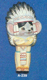Alberta Mice Mouse Ornament Collectible A-239 - Indian BOY Mouse 3 5/8"" High
