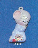 Alberta Mice Mouse Ornament Collectible A-249 - Praying Mouse in Sleepers 3 5/8"" High