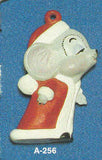 Alberta Mice Mouse Ornament Collectible A-256 - Kissing Santa GIRL Mouse 3 5/8"" High