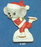 Alberta Mice Mouse Ornament Collectible A-287 - Boy Mouse Ice Skater 3 5/8"" High