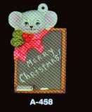 Alberta Mice Mouse Ornament Collectible A-458 - Mouse on Blackboard 3 5/8"" High