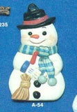 Alberta Snowman Ornament Collectible A-54 - Winter Wonderland 3 5/8"" High