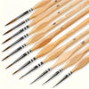 11pcs Fine Tip Detail Brush Set | for Micro Painting, Acrylic, Watercolor, Oil Painting, Models, Crafts, Line Drawing