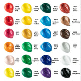 Fantastory 24pcs Acrylic Paint Set, 24 Classic Colors (2oz/60ml), Professional Craft Paint, Art Supplies Kit for Adults, Canvas/Fabric/Rock/Glass/Wood Painting with 12 Brushes