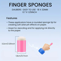 "20pcs Craft Finger Sponge Daubers Set for Card Making, Painting, Stamping, and Ink - Drawing Project Finger Painting Tool"