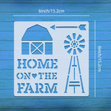 "Farmhouse Inspired: Set of 12 Reusable Stencils - 6 Inches