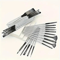 24pcs Art Brush Combo Set Professional Series Painting Brush wit Carrying Case