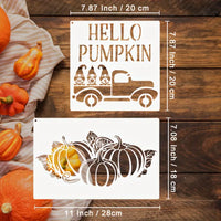 "8pcs Autumn Painting Stencils - Reusable Fall Pumpkin Stencils for DIY Art Crafts & Home Décor"