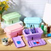 Paintbrush Holder, Multifunctional Paint Brush Basin, 3 In 1 With Palette Paint Brush Tub Holder