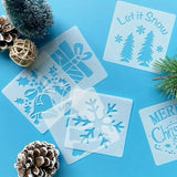 25pcs Christmas Theme Painting Stencils DIY Art Crafts Farm Drawing Template Reusable Stencil For Painting On Wood Wall Furniture Floor Fabric Decor
