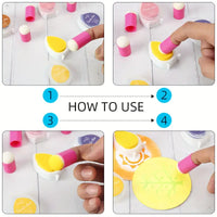 "20pcs Craft Finger Sponge Daubers Set for Card Making, Painting, Stamping, and Ink - Drawing Project Finger Painting Tool"