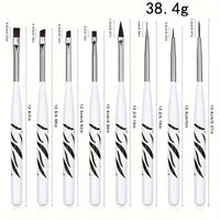 8 Pc Zebra Print  Designer Brush Set