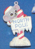 Alberta Mice Mouse Ornament Collectible A-248- Mouse North Pole 3 5/8"" High