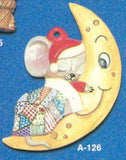 Alberta Mice Mouse Ornament Collectible A-126 - Mouse Sleeping on Moon 3 5/8"" High
