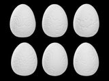 Set of 6 Textured Easter Eggs