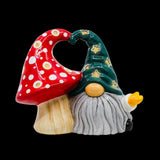 Gnome Hugging Mushroom Lantern