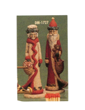 Duncan Mold 1727 - Wood Whittled Mr & Mrs Santa Claus 10T
