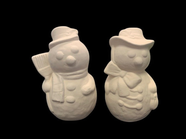 Mr & Mrs Snowman Salt & Pepper Shaker Set