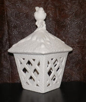 Beautiful Bird on Snow Capped Lantern Large