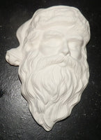 OLD TIME Santa Face Mask Wall Plaque or Wreath Insert 6 3/4" Tall