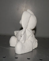 Cuddling Easter Bunny Couple with Honey Pot
