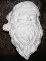 OLD TIME Santa Face Mask Wall Plaque or Wreath Insert 6 3/4" Tall