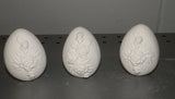 Set of 3 Detailed ROSE EASTER Eggs