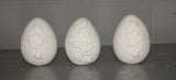 Set of 3 Detailed ROSE EASTER Eggs