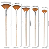 5 Pc Fan Brush Set