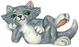 Large Cat with Attitude Laying on Side