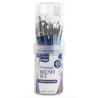 ArtSkills Premium Brush Tube, 40 Pieces