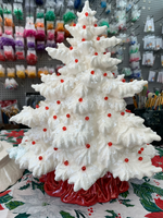 17" Beautiful Hand Painted White Frazier Fir with Snow