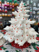 17" Beautiful Hand Painted White Frazier Fir with Snow