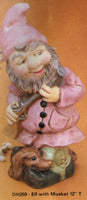 Garden Elf Gnome Holding Musket