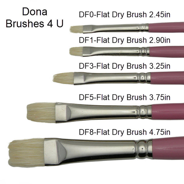 Dona Brushes 4 U Flat Dry Brush Kit – River Craft Ceramics