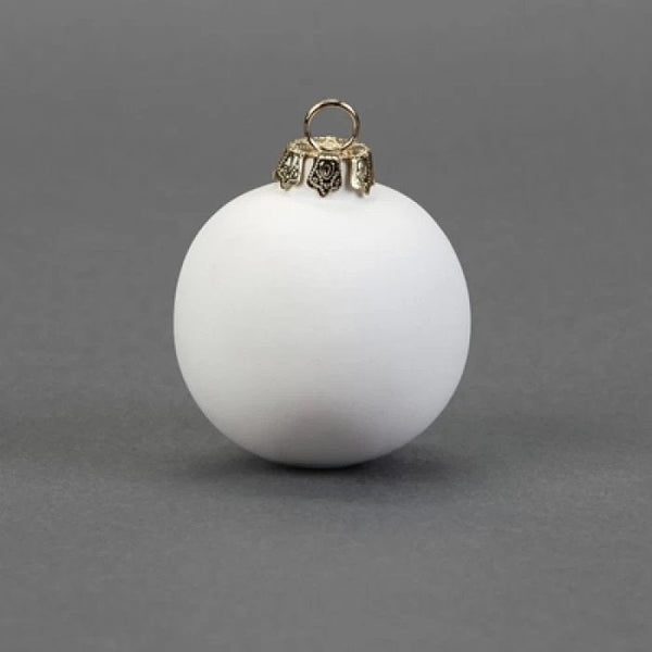 Mini Globe Ornament Bisque