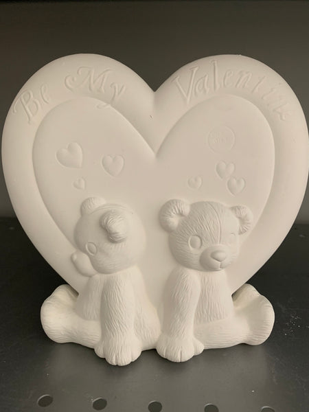Valentine Heart with Bears "Be My Valentine"