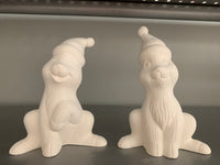 Set of Seals Wearing Santa Hats