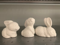 Set of 3 Floral Lace Bunnies