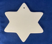 Star of David Flat Christmas Tree Ornament