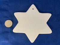Star of David Flat Christmas Tree Ornament