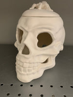 Halloween Skull with Spider Lid Light Up