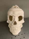 Halloween Skull with Spider Lid Light Up